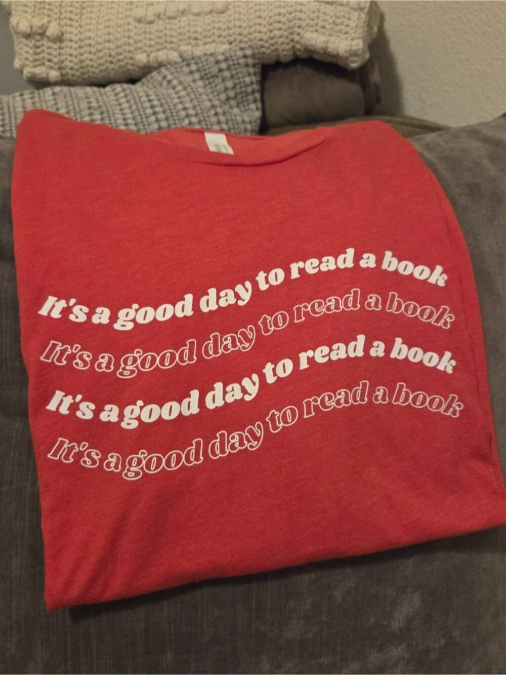 Book Themed Tee Shirt "It's a good day to read a book" Back To Campus Style
